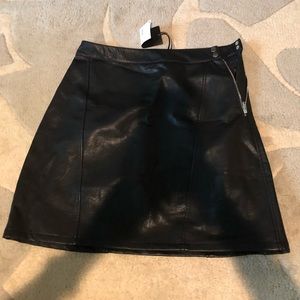 NWT zara leather mini skirt